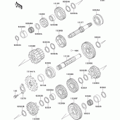 Схема узла: Трансмиссия для Kawasaki ZX400 ZXR400