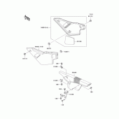 Схема узла: Side covers/chain cover(1/2) для Kawasaki KL650 KLR650