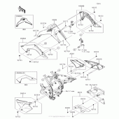 Схема вузла: Side Covers/chain Cover для Kawasaki KLX140 KLX140