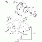 Схема вузла: Headlight(s) для Kawasaki BJ250 Estrella RS