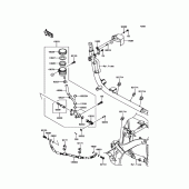 Схема узла: Задний тормозной цилиндр для Kawasaki VN900 Vulcan 900 Classic
