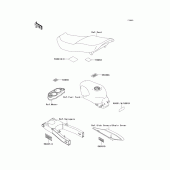 Схема вузла: Інформаційні наклейки для Kawasaki ZX600 Ninja ZX-6