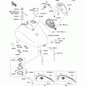 Схема вузла: Паливний бак(1/2) для Kawasaki VN1500 VN1500 Drifter