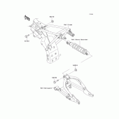 Схема вузла: Suspension для Kawasaki KLX110 KLX110