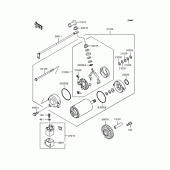 Схема узла: Стартер электрический & Привод стартера для Kawasaki ZX1100 GPZ1100