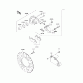 Схема вузла: Заднє гальмо для Kawasaki EX250 Ninja 250R