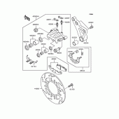Схема вузла: Заднє гальмо для Kawasaki ZR750 Zephyr