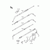 Схема вузла: Троси для Kawasaki ZR400 Xanthus