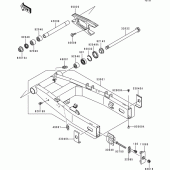 Схема узла: Задний рычаг (Маятник) для Kawasaki ZR750 ZR-7