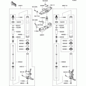 Схема вузла: Передня вилка(jkbzgt40aaa022219-) для Kawasaki ZG1400 1400GTR ABS
