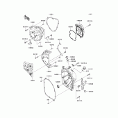 Схема узла: Engine cover(s) для Kawasaki ZX1000 Z1000SX
