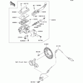 Схема вузла: Передній гальмівний циліндр для Kawasaki VN1700 Vulcan 1700 Voyager Custom ABS
