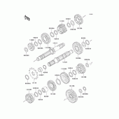 Схема узла: Трансмиссия для Kawasaki KLX250 KLX250SR