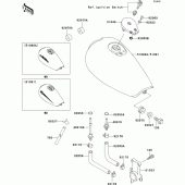 Схема вузла: Паливний бак для Kawasaki EL250 Eliminator 252
