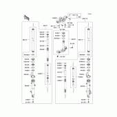 Схема узла: Вилка передней оси для Kawasaki EX250 Ninja 250