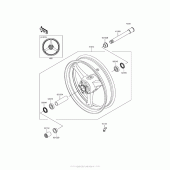 Схема узла: Переднее колесо для Kawasaki ZX1000 Ninja ZX-10R