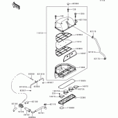 Схема вузла: Повітряний фільтр для Kawasaki ZX600 Ninja ZX-6R