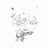 Схема вузла: Сидіння для Kawasaki ZR800 Z800 ABS