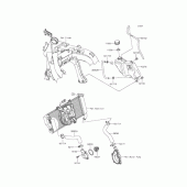Схема вузла: Патрубки системи охолодження для Kawasaki EX400 Ninja 400R ABS