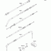 Схема вузла: Троси для Kawasaki KLE500
