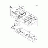 Схема вузла: Задній ліхтар (Stop-сигнал) (s) для Kawasaki ZX900 GPZ900R