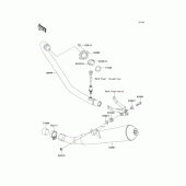 Схема вузла: Вихлопна система для Kawasaki BJ250 250TR