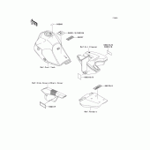 Схема узла: Информационные наклейки для Kawasaki KL650 KLR650