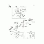 Схема узла: Руль & Пульт управления рулевой для Kawasaki EX500 GPZ500