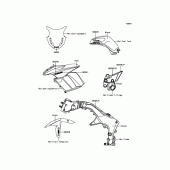 Схема вузла: Decals(Gray) для Kawasaki ZX1000 Ninja 1000 ABS