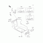 Схема вузла: Cowling lowers(1/2) для Kawasaki EX500 GPZ500