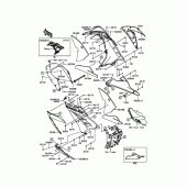 Схема вузла: Дефлектори (LFF/LFFA) для Kawasaki EX250 Ninja 250