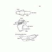 Схема узла: Наклейки (Black) для Kawasaki KLE500