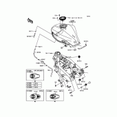 Схема вузла: Паливний бак для Kawasaki BX250 NINJA 250SL ABS