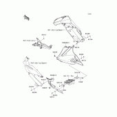 Схема вузла: Нижній обтічник для Kawasaki EX650 Ninja 650 ABS