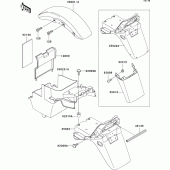 Схема вузла: Крило для Kawasaki ZR1100 ZRX1100-II