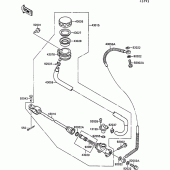 Схема узла: Задний тормозной цилиндр для Kawasaki VN1500 VN-15 SE