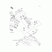 Схема узла: Подвеска/Задний амортизатор для Kawasaki EX650 Ninja 650 ABS