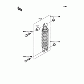 Схема вузла: Амортизатор задній для Kawasaki EX400 GPZ400S