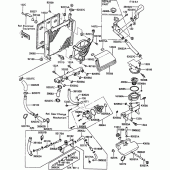 Схема вузла: Радіатор (1/3) для Kawasaki ZG1000 1000GTR