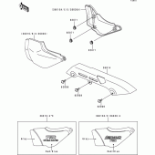 Схема вузла: Side cover/chain case(zr750-c1/c2) для Kawasaki ZR750 Zephyr
