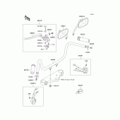 Схема вузла: Кермо & Пульт управління рульової для Kawasaki EN500 Vulcan 500 LTD