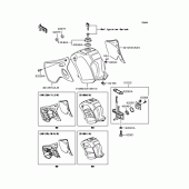 Схема вузла: Паливний бак для Kawasaki KMX80 KSR-II