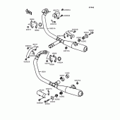 Схема вузла: Вихлопна система для Kawasaki EN400 Vulcan 400