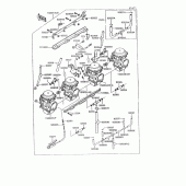 Схема вузла: Карбюратор(1/2) для Kawasaki ZG1200 Voyager XII