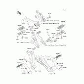 Схема узла: Подножки для Kawasaki ZX900 Ninja ZX-9R