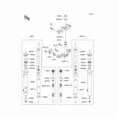 Схема узла: Передняя вилка(a7f/a8f/a9f) для Kawasaki KX65