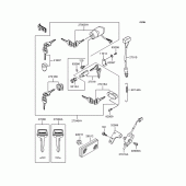 Схема вузла: Замок запалювання для Kawasaki BN125 Eliminator