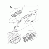 Схема узла: Top feed injecter для Kawasaki ZX600 Ninja ZX-6R