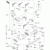 Схема узла: Замок зажигания для Kawasaki ZX1100 ZZ-R1100