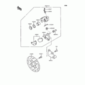 Схема вузла: Заднє гальмо для Kawasaki KMX50 KSR-I